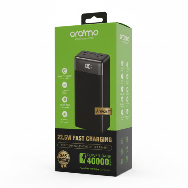 Oraimo PowerBox 400 Vision 40000mAh Power Bank Oraimo PowerBox 400 Vision 40000mAh Power Bank